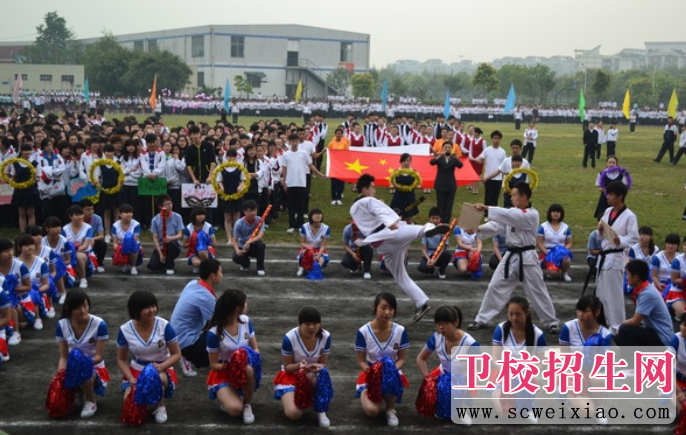 成都卫校运动会入场式表演