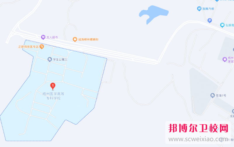 梧州医学高等专科学校地址在哪里，哪个地区，哪个城市?